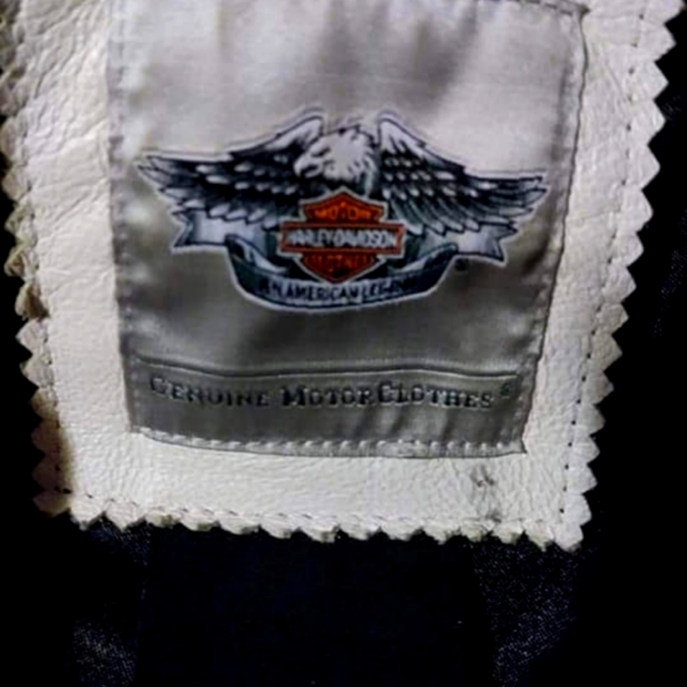 Harley Davidson White leather jacket